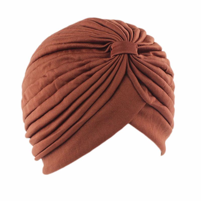 Indian Women Muslim Pleated Hijab Turban Bonnet Chemo Caps Underscarf Beanies Hair Loss Femme Cancer Hats Headwrap Scarf Covers