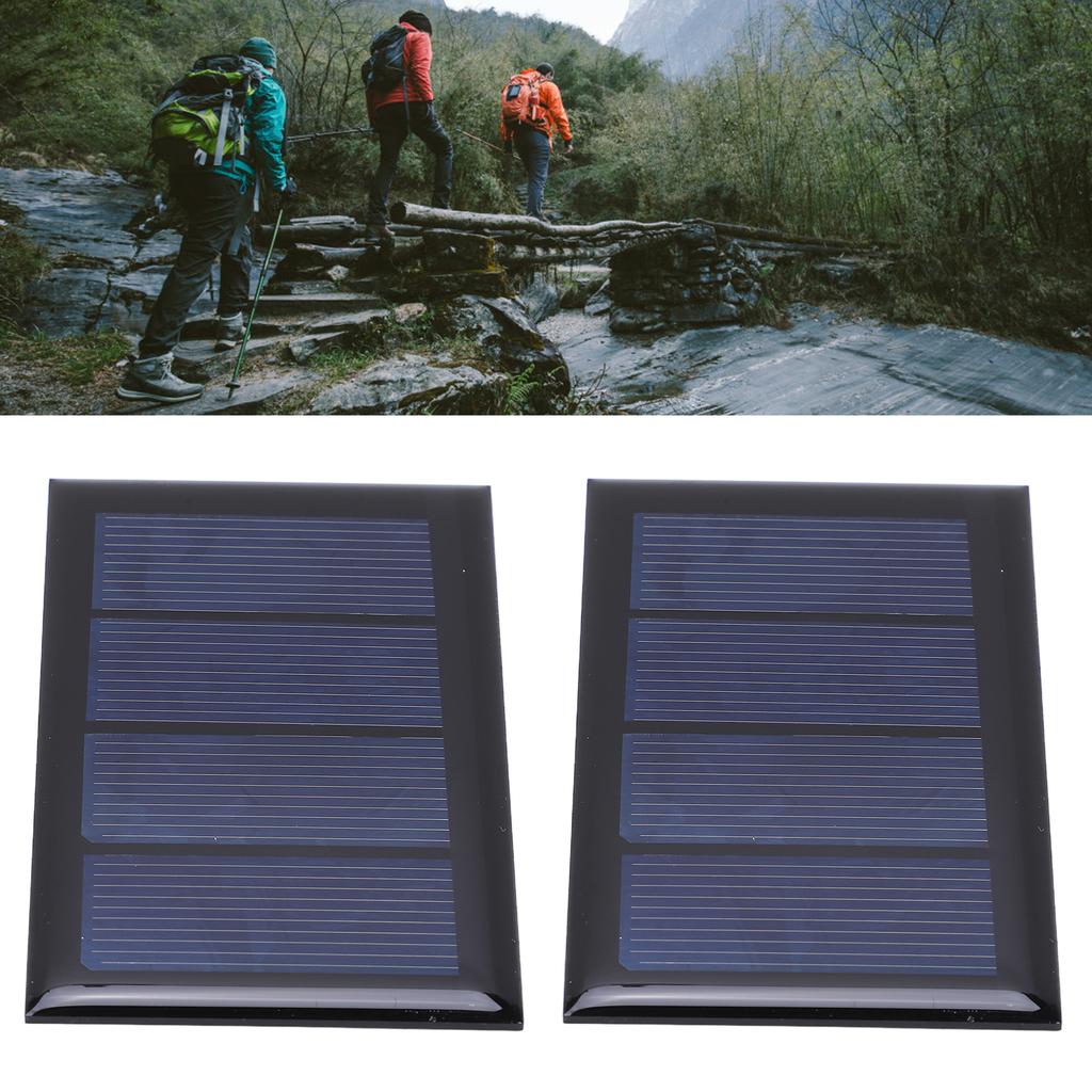 2 szt. 2V 210mA Mini Panel Solarny Polikrzemowy Płyta Solarna 80x50mm do Projektu DIY