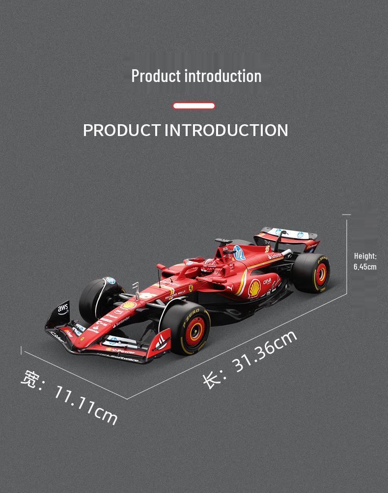 Bburago Ferrari SF24 1:18 Formula 1 Alloy Racing Car Model (2024)