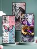 Fashionable Butterfly Flower Pattern Phone Case Cover for Redmi 14C 10C Note 15 14 13 12 10 11 K40 Pro Plus 5G Soft TPU Shell