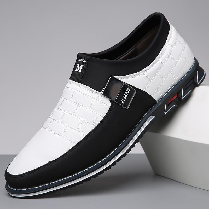 Trendige Freizeitschuhe aus Leder für Herren – weiche Sohle, Größe 52–53, Stil 3286, auf Lager