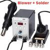 220V 2 In 1 Rework Soldering Station Digital Display SMD Hot Air Gun Solder Iron Portable Welding Desoldering Repair Tools