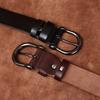 3.8Cm Wide Vegetable Tanned First Layer Cowhide Leather Washed Retro Casual Belt Men'S Pin Buckle Men'S Belt Men'S
