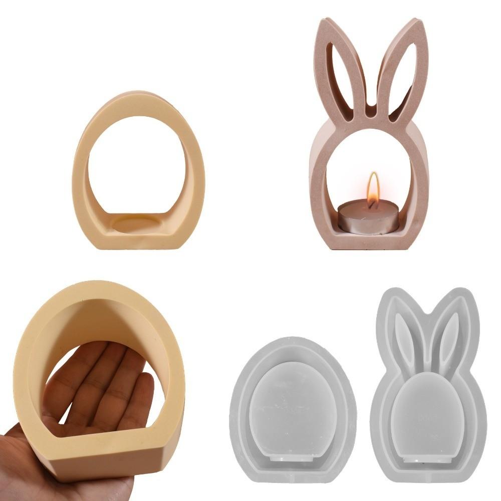 Reusable Easter Rabbit Mold Handicrafts Tea Light Cup Holder  Easter Decoration