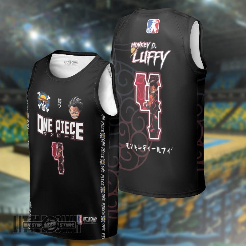 Men's One Piece Luffy Gear 4 #4 3D Printed Sleeveless Basketball Jersey Stylish Casual Wear for Anime Fans