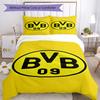 3pcs Borussia Dortmund Bedding Set Duvet Cover Closure Includes 1 Duvet Cover & 2 Pillowcases, Soft and Comfortable for All Seasons.