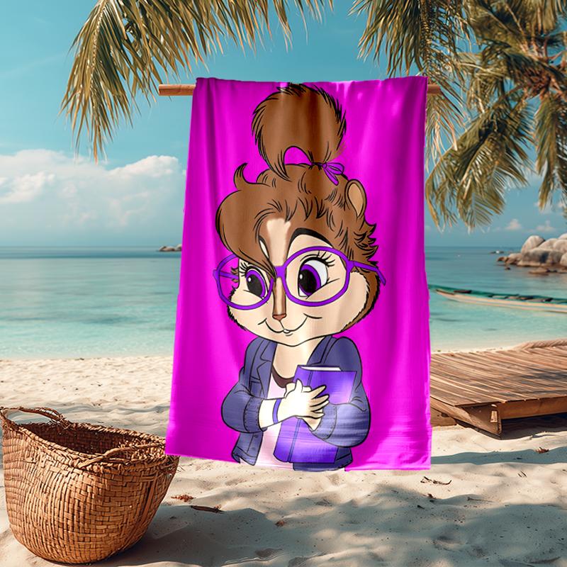 Asciugamano da Spiaggia Ultra-Morbido con Tema Alvin e i Chipmunks, Ideale per Piscina - Campeggio, Immersioni - Essenziale Perfetto per Viaggio, Asciugamano da Spiaggia Vivace.