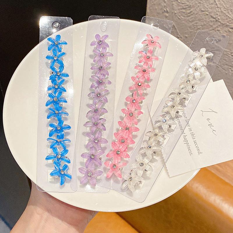 10ks/sada Dívčí květina Mini spona do vlasů pro zaplétání vlasů Knoflíky do vlasů Sponky do vlasů Barrette Styling Vlasové doplňky