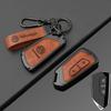 T25Fashion New Double-sided Leather Car Key Case Cover Shell Protection Auto Styling Accessories For VW Volkswagen Golf 8 MK8 Leon