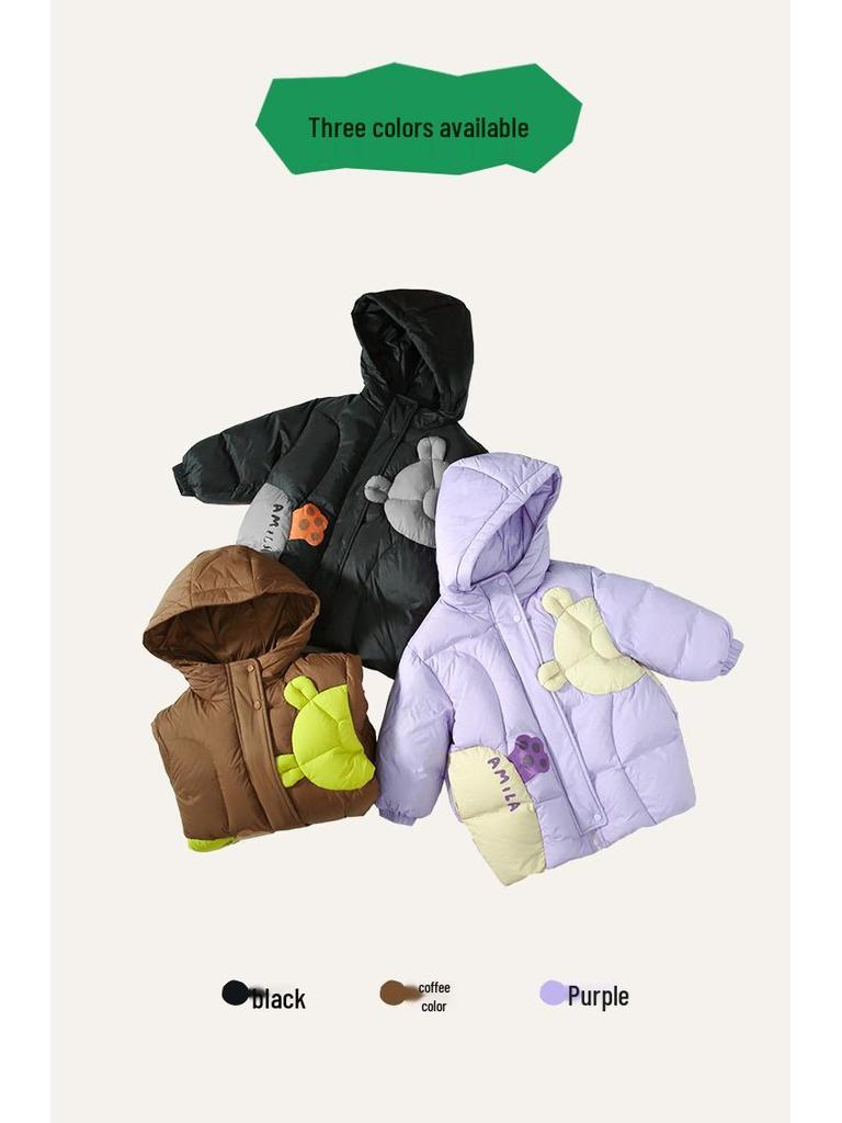 2025 Winter Mid-Length Down Jacket for Girls - Triple-Proof, 90% White Duck Down