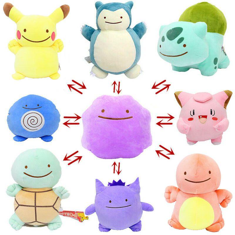 48 Gift Toys Pikachu Bulbasaur Ditto Metamon Cushion Plush Toy Kids