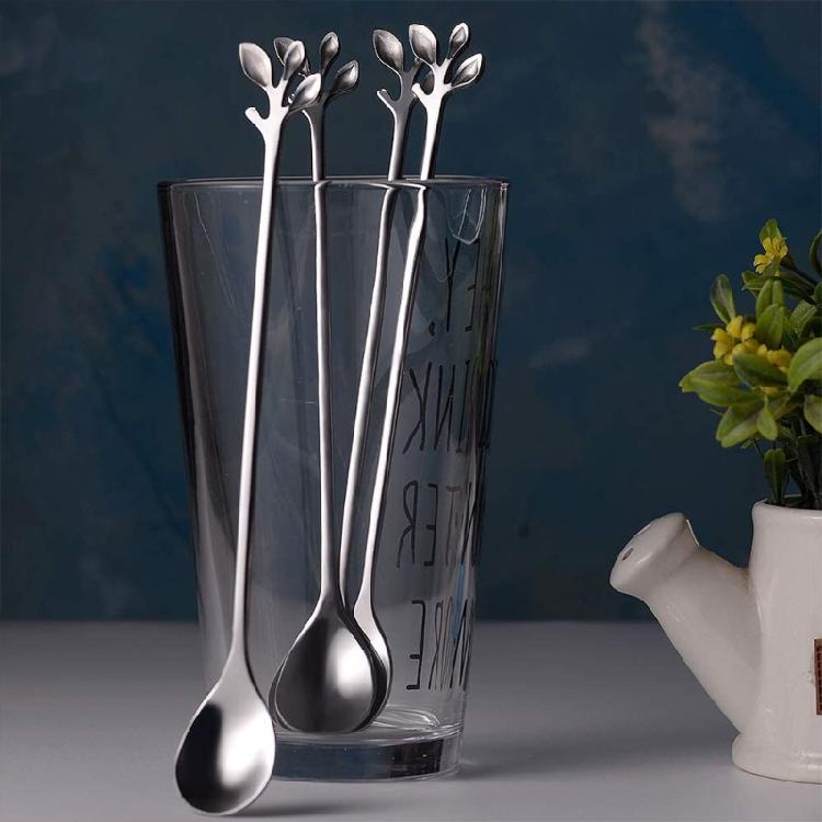 6 Pack Tableware Dessert Spoons Stirring Spoon for Kitchen Stirring Mixing Sugar