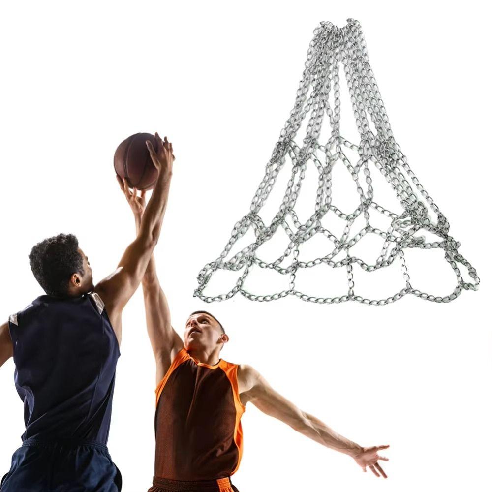 

Galvanized Steel Metal Basketball Net Basket Frame Steel Basketball Net Replacement Silver Gold
