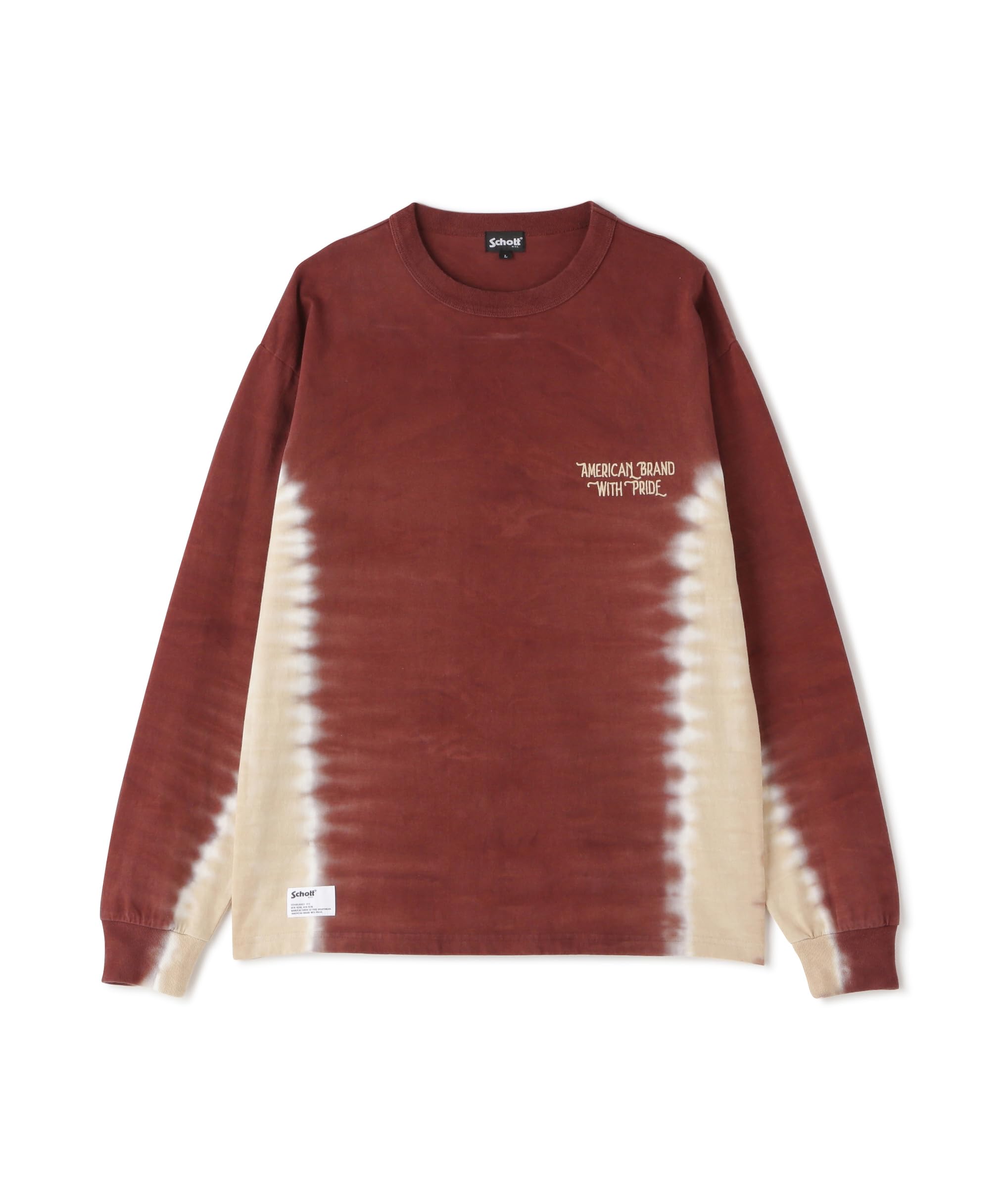 

Schott NYC TIE DYE LS T-SHIRT AMERICAN BRAND WITH PRIDE / Men s L 050 Brown / 782-4130003