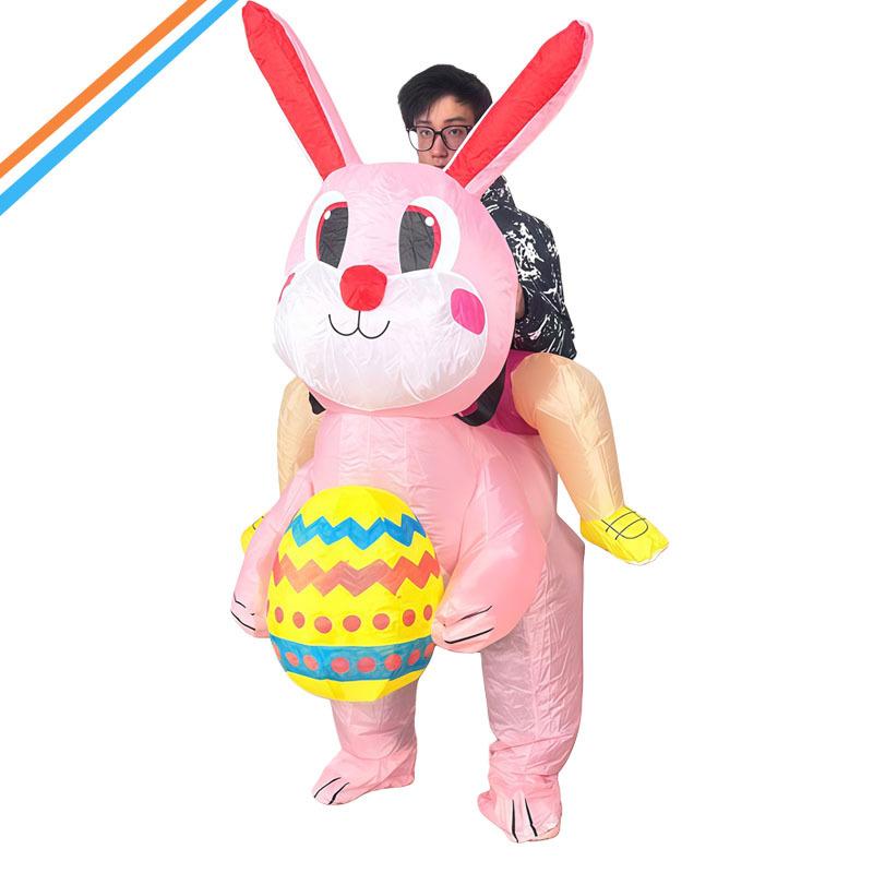Rabbit Inflatable Suit Cycling Doll Party Colored Egg Rabbit Easter Egg Rabbit Inflatable Suit