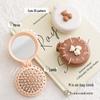 Portable Mini Massage Comb with Mirror - Foldable, Cute Air Cushion Design for Girls