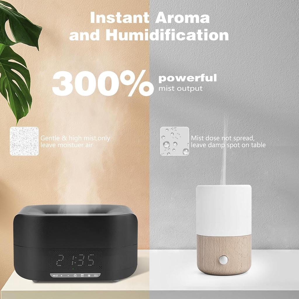 400ML Large Fire Essential Oil Diffuser Humidifier with Bluetooth, Flame Diffuser for Essential Oils Aroma Diffusers for Essential Oils Large Room,