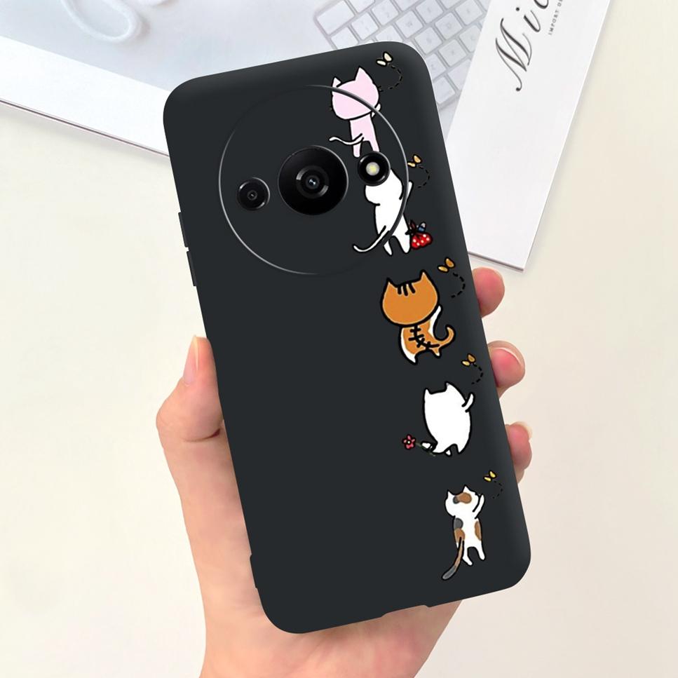 Fashion Design For Xiaomi Redmi A3 4G Case  Butterfly Cute Cat Soft Silicone Back Cover For Redmi A3 A 3 6.71" Bumper Phone Case