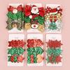 3pcs Christmas Elk Hair Bows Girls Santa Claus Hair Clip Heart Star Barrettes Children Kids Christmas Party Hair Accessories