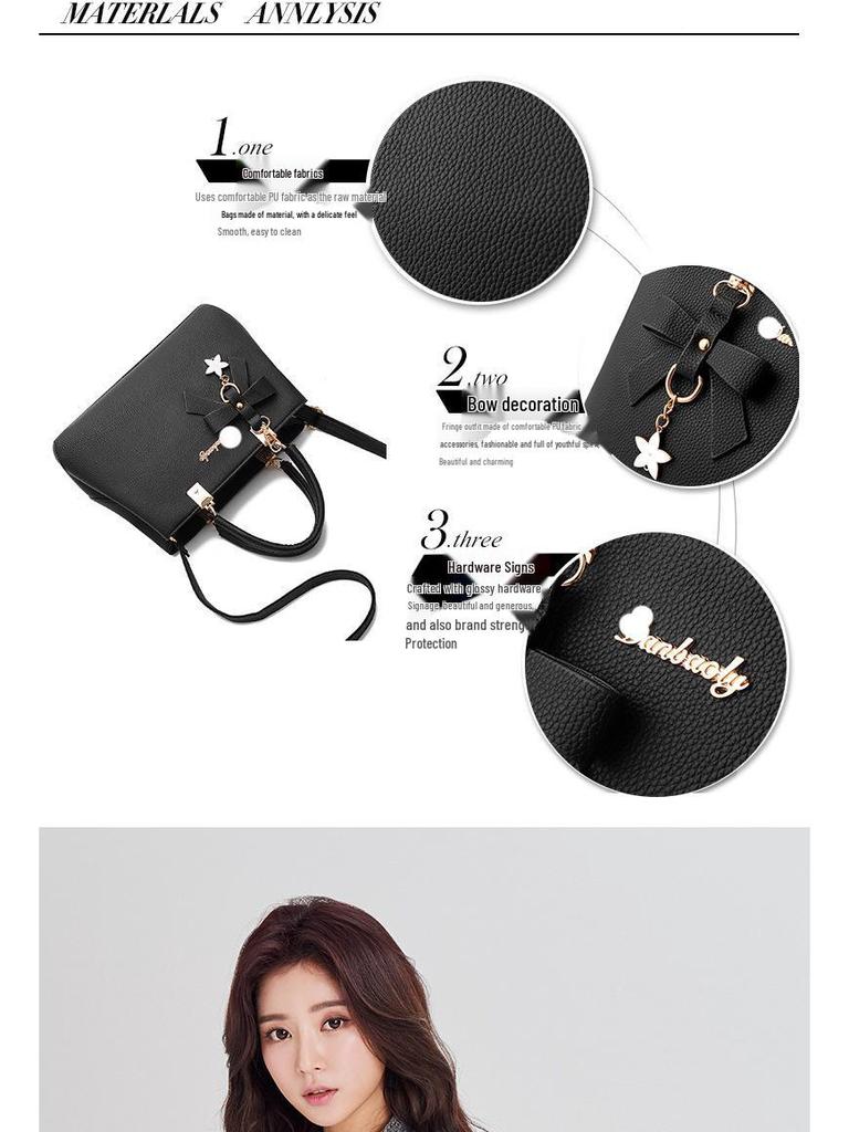 2025 Korean Style Fashion Bow Handbag: Women's Crossbody, Shoulder, Mommy Bag.