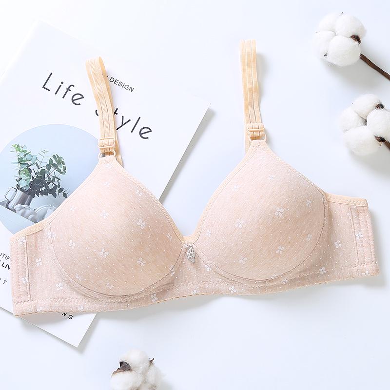 

Бюстгальтер с принтом, хлопок, тонкое хлопковое нижнее белье без ободков, удобный бюстгальтер без ободков для мам, женский бюстгальтер 80B