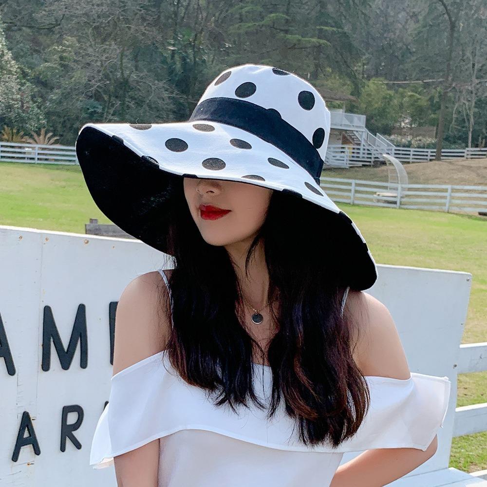 Breathable Sun Hat Wide Brim Visor Cap Fashion Bucket Hat Beach