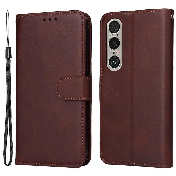 

For Sony Xperia 1 VI Phone Case Magnetic Clasp Leather Flip Stand Wallet Phone Cover