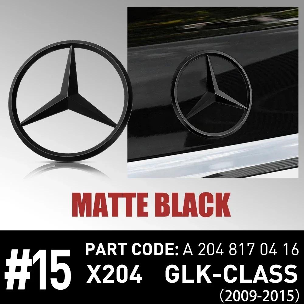 

Car Sticker Mercedes Emblem Snap Cover 3D ABS Original Car Rear Trunk Badge Sticker For Mercedes Benz GLK-class X204 2009-2015 A матовый черный