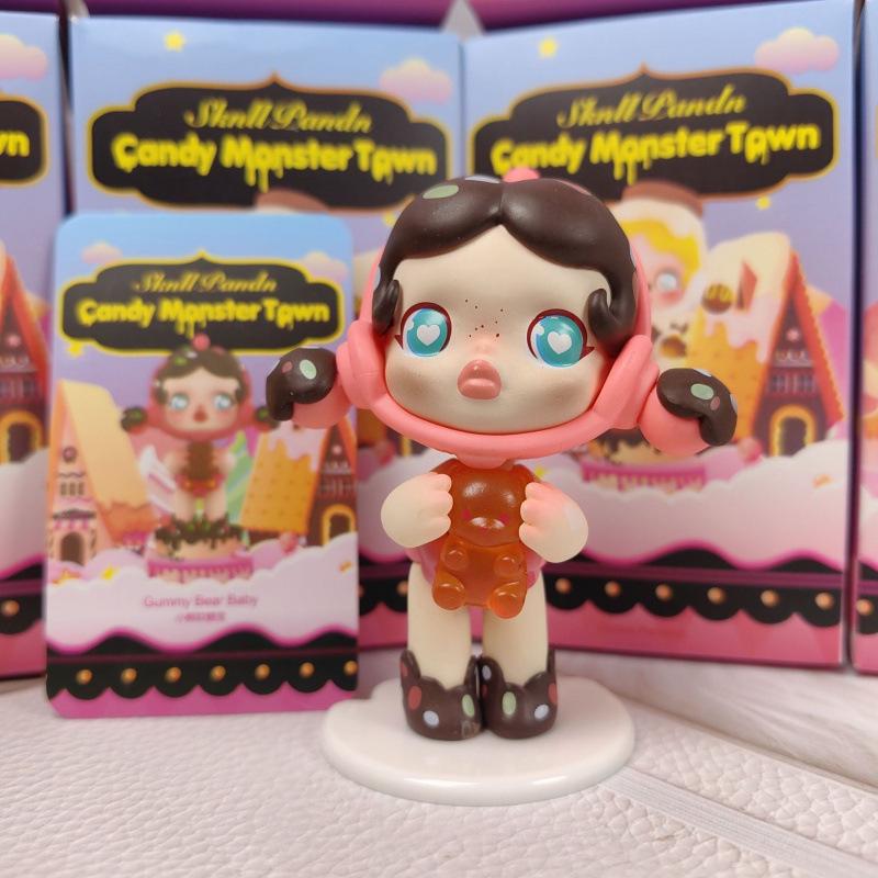 SKULLPANDA Candy Monster Town Blind Box Figure - Trendy Desktop Ornament & Car Toy for Kids