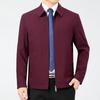 Business Casual Lapel Jacket, Middle-aged Men's Thin Coat, Daddy Attire, Cadre Spring and Autumn Administrative Iron-free Jacket