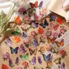 30pcs Butterfly Transparent Decorative Stickers for Journaling Scrapbooking Planner DIY Crafts Aesthetic Sticker