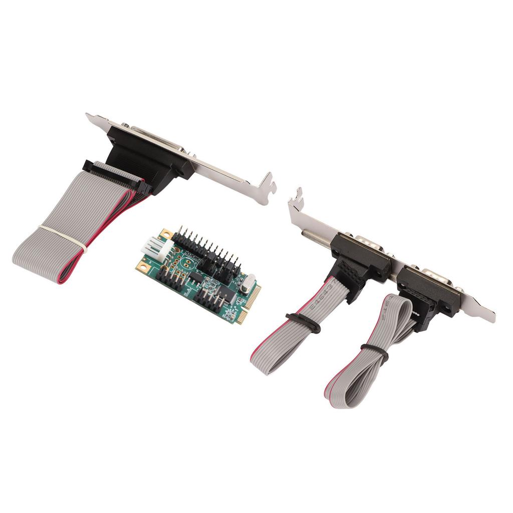 Mini PCIe Serial Parallel Expansion Card 6Gbps PCI Express To Printer LPT Port 2 Port RS 232 DP9 Pin Adapter for 4U