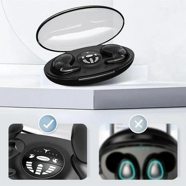 Invisible Sleep Wireless Earphones Ipx5 Waterproof, Bluetooth 5.3 Earphones with Wireless Charging Box Touch Control