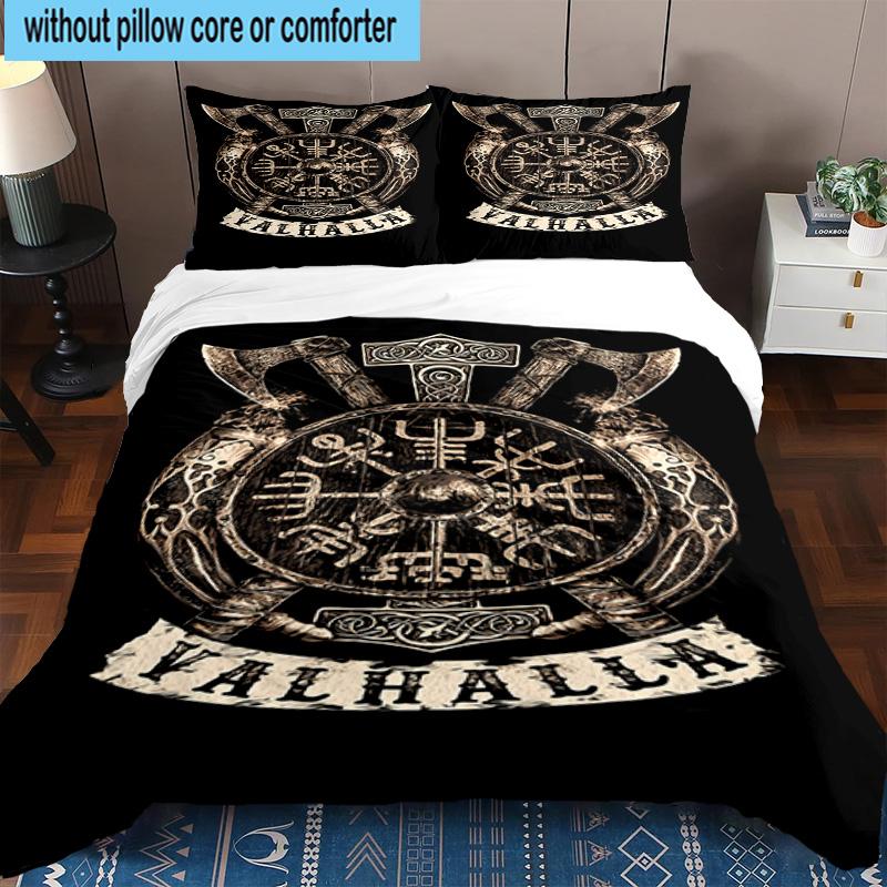 Viking Ship At Sea 3pcs Bedding,Including 1pc Duvet Cover And 2pcs Pillowcases Perfect for Christmas,Ideal for Bedroom, Dormitory