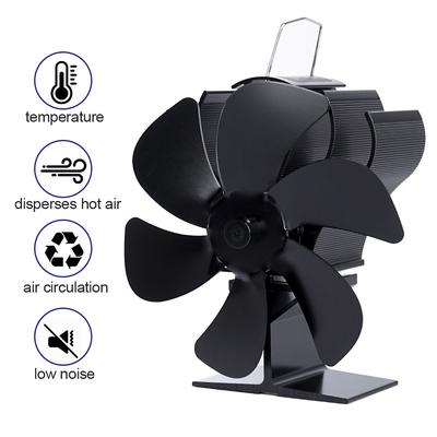 Ventilátor pro krbová kamna se 6 lopatkami Ventilátor pro krbová kamna s tepelným pohonem pro krbová kamna na dřevo