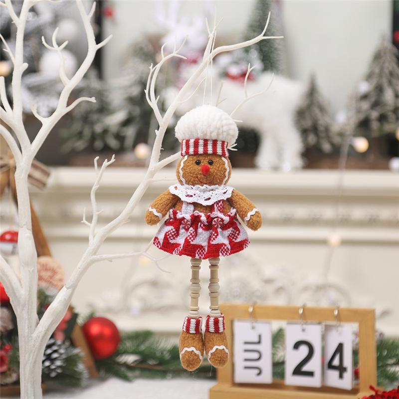 2PCS Gingerbread Ornaments Christmas Gingerbread Ornaments Hanging Gingerbread Hanging Ornaments For Xmas Tree