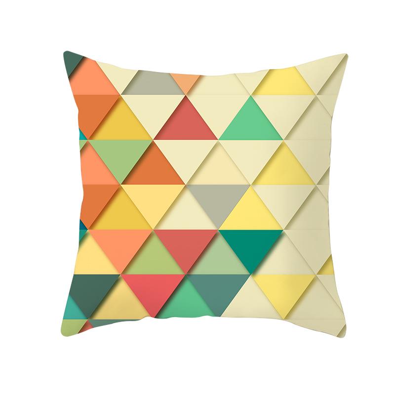 Household Products Colorful Printed Geometric Mirror Space Pillow Case Cushion Waist Pillow Case