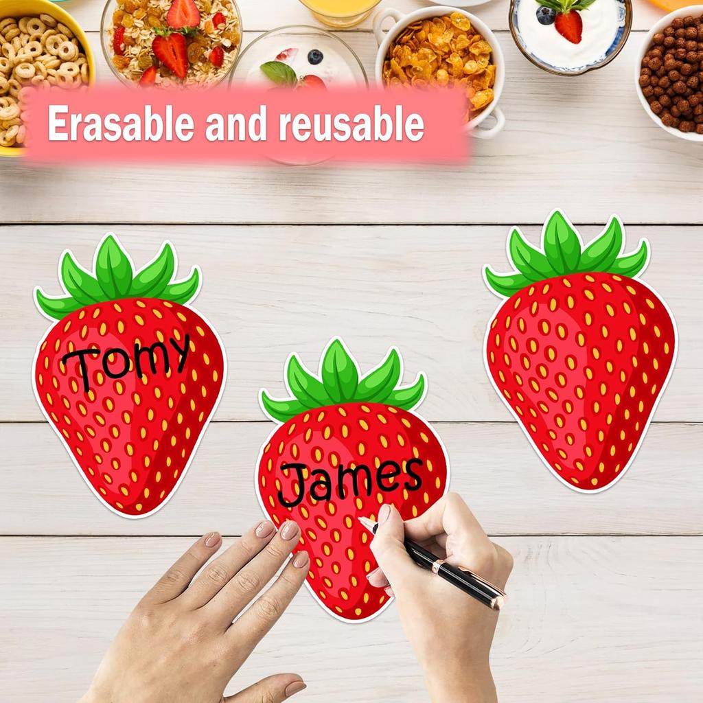 50 PCS Strawberry Cutouts for Bulletin Board Decorations, Strawberry Paper Cut-Outs for Classroom Bulletin Board Wall Decor Teacher Student Craft