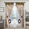 2 pieces, 3D luxury Christmas curtains -30% blackout - suitable for living room, bedroom, kitchen, home decoration