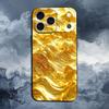 Cool Gold Art Phone Case For iPhone 17,16,15,14,13,12,11 Plus,Pro Max,XS,X,XR,SE,Mini,8,7,Soft Silicone Black Cover