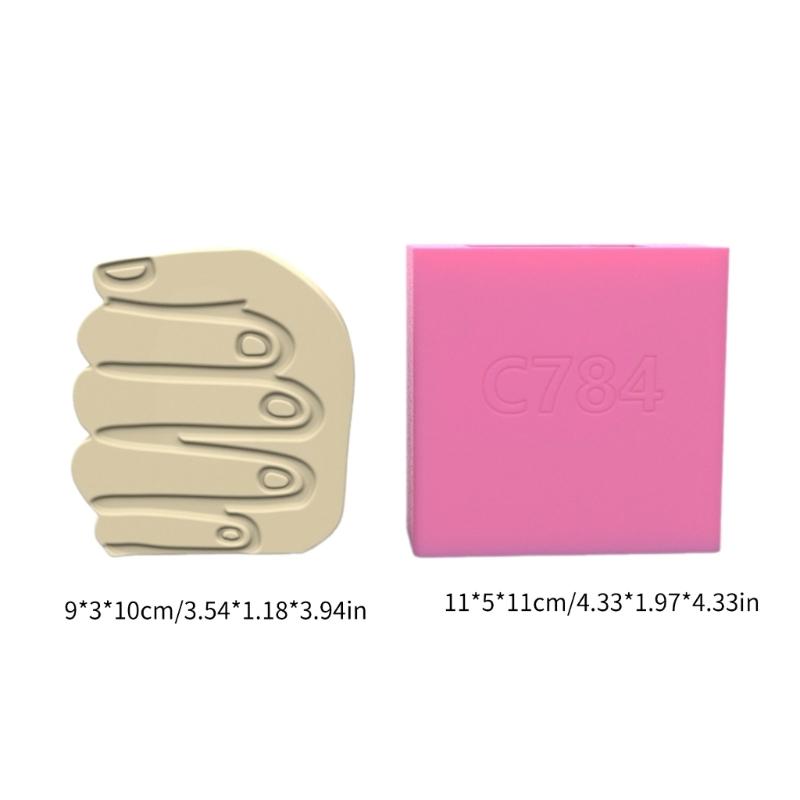 Innovative Silicone Moulds Flower Vase Molds Hand Shape Flexible Ornament Molds Unique Flowerpot Moulds for Crafting