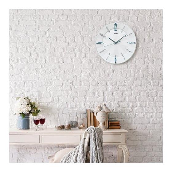 Seiko Clock Wall Clock Radio Analog White Pearl KX214W SEIKO Diameter 32.7 x 4.6cm