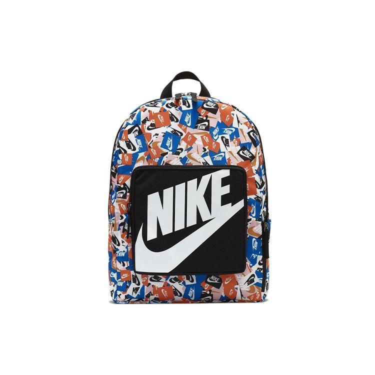 Nike Logo Print Double Zipper Closure Polyester Backpack Unisex Backpack Colorful CK5578-010 Multicolor
