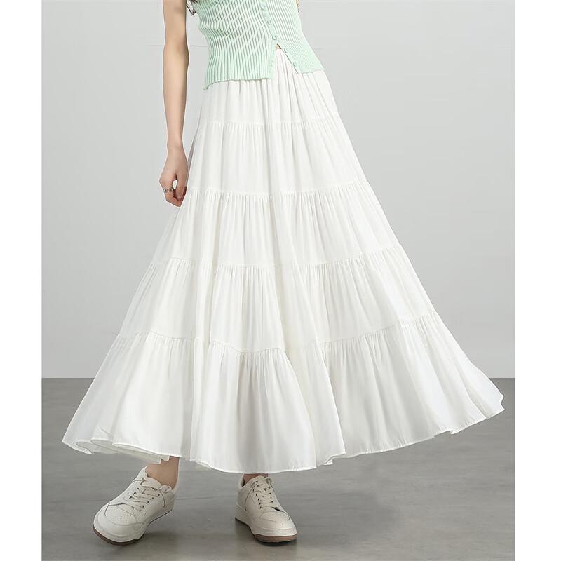 Fee Stil Patchwork Weiß A-Linie Midi Rock