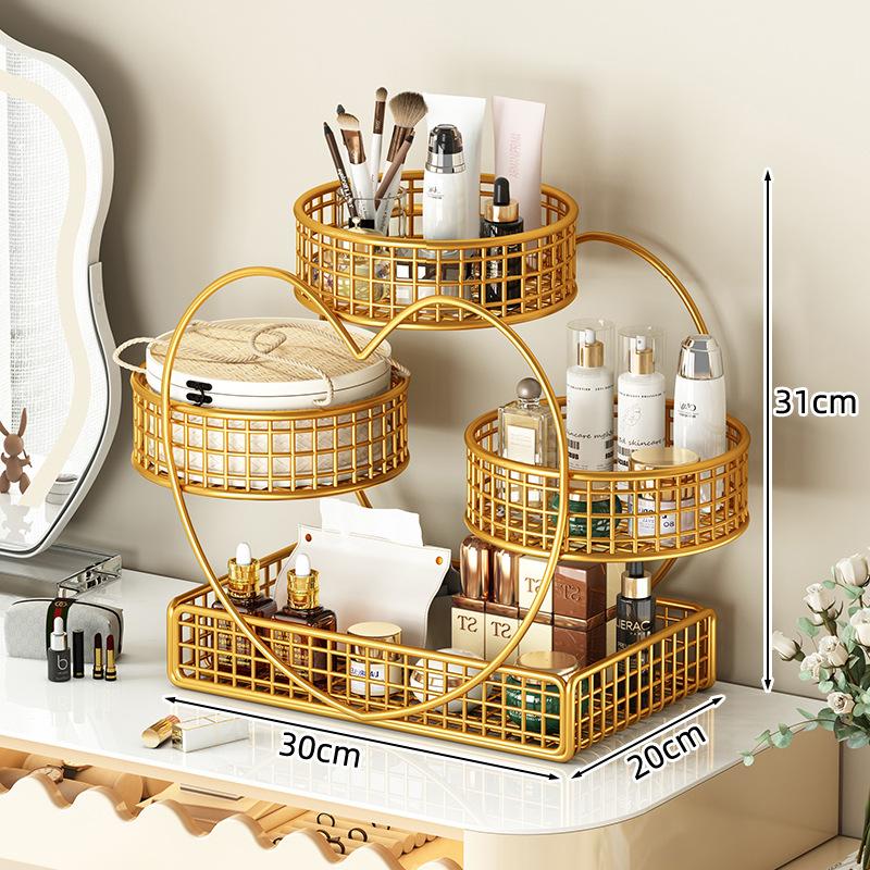 Cosmetic Storage Rack Desktop Storage Box Dressing Table Multi-layer Skin Care Storage Rack Bathroom Washbasin Shelf