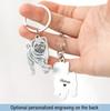 Personalized Custom Pet Portrait Photo Keychain Engraved Name Key Ring for Cat Lover Dog Photo Keychain Memorial Gifts