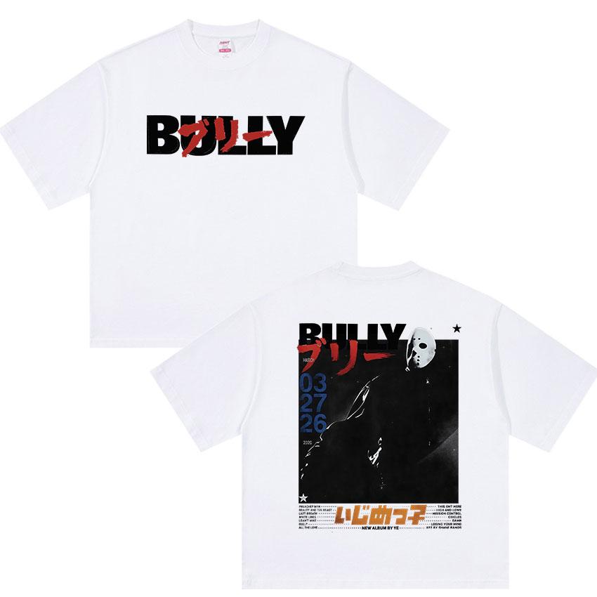 Rapper Kanye West Bully Album Graphic TShirt UNISEXs Hip Hop Loose Clothing Oversized YK Top Retro High Quality Cotton Tees