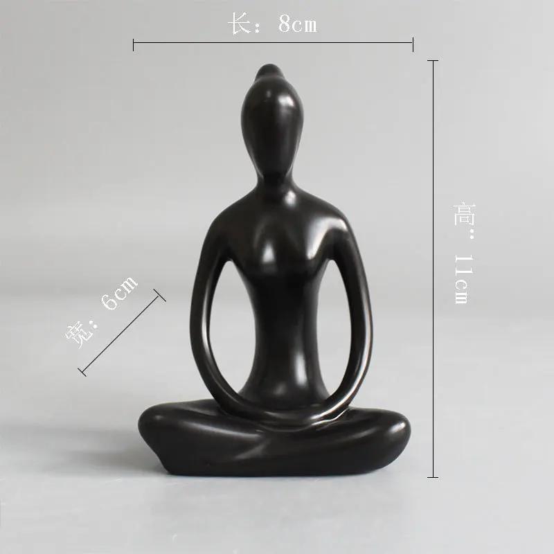 Modern Yoga Girly Abstract Ornaments White Porcelain Figures Living Room Decoration Lady's Gifts Angel Fairy Garden Home Decor