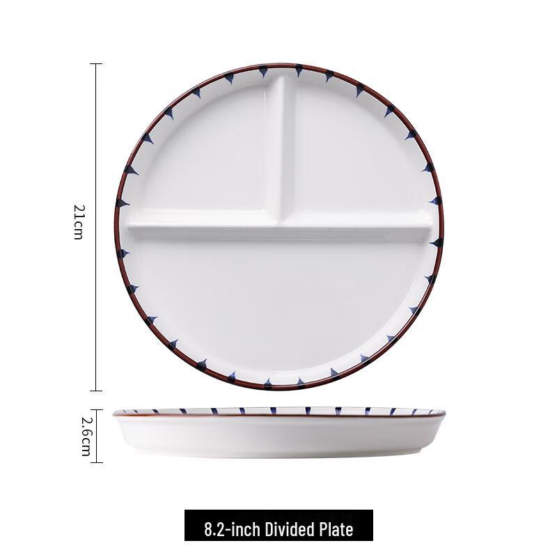 

Japanese Style 3-Compartment Ceramic Portion Plate