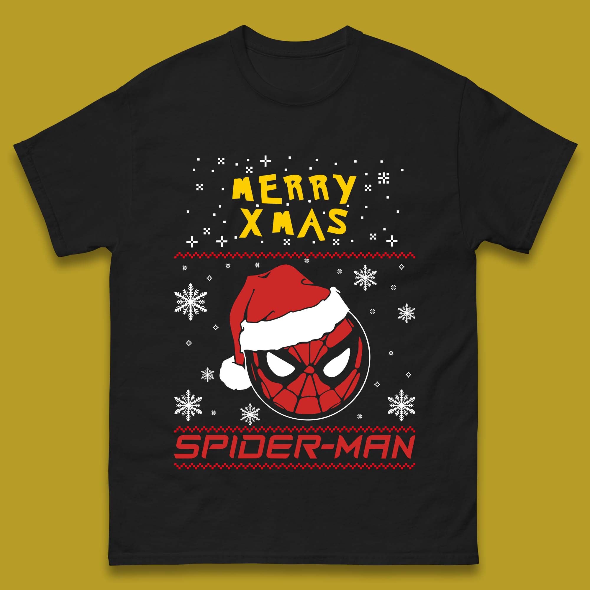 Merry Xmas Spider-Man Mens T-Shirt Womens Tops Tees XL